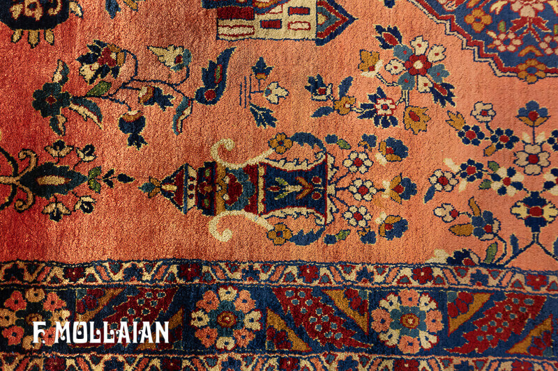 A Small Silk Antique Kashan « TAFFAZOLI » Rug n°:14081749